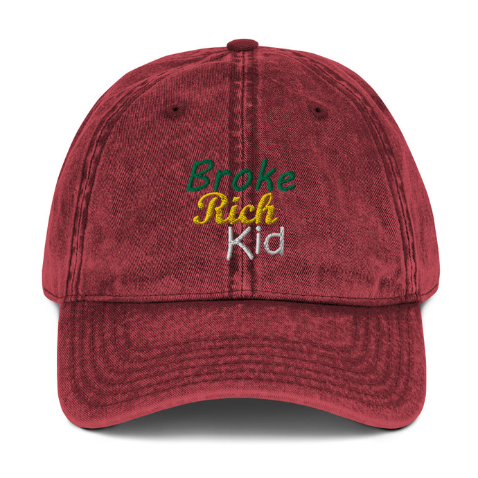 Broke Rich Kid Vintage Cap - Just JKing